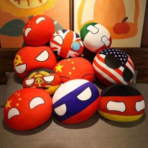 Hgplvxj 11.8Inch Country Ball Plush Toy, Polandball Stuffed Plush Pillow Birthday Xmas Gift for Kids (America)