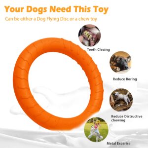 DLDER Dog Flying Disc Dog Chew Toy,Dog Toys for Aggressive Chewers Floating Dog Ring/Fetch Toys for Medium/Large Breeds Interactive Dog Pool Float Durable Toy for Training and Teeth Cleaning,28cm