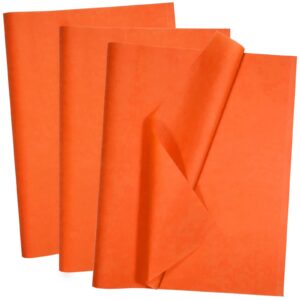 100 sheets orange tissue paper artdly 14 x 20 inches orange wrapping paper bulk for weddings birthday diy project christmas