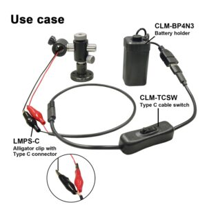 Quarton 6V Laser Module Power Supply Kit - Include Battery Holder, Type C Cable Switch and Alligator Clip