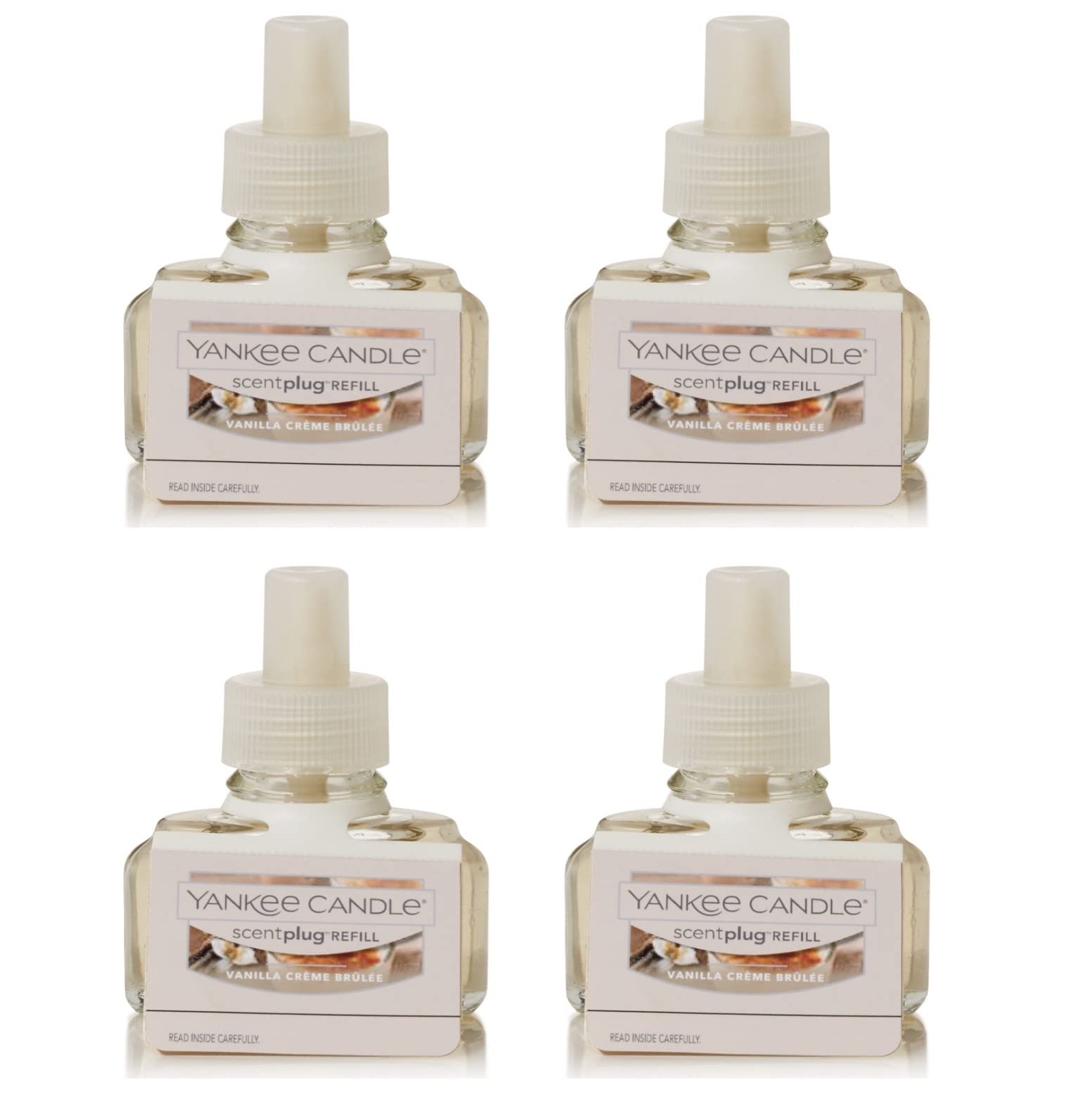 Yankee Candle Scent Plug Refill, Vanilla Creme Brulee (Pack of 4)