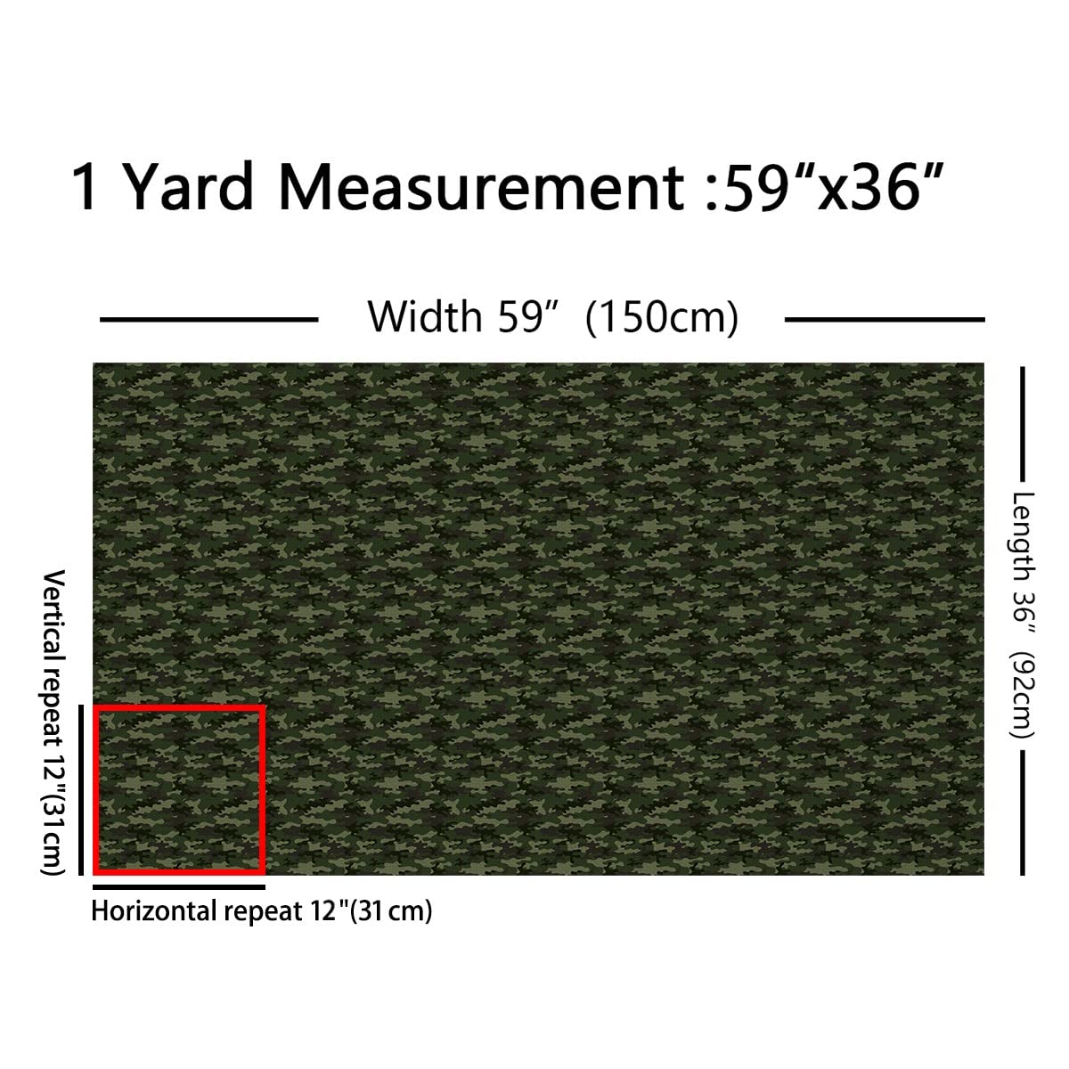 Erosebridal Camo Fabric by The Yard, Army Green Camouflage Decorative Fabric, Camouflage Upholstery Fabric for Chairs, Camouflage Fabric for Quilting Sewing DIY Clothing 1 Yard, Green