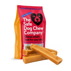 The safest All-Natural Cheese Chews - Large (Pack of 4) - NO Chunks, NO preservatives, NO Bad Smell, Great Teeth Cleaner, Super Long-Lasting