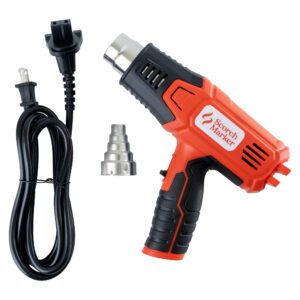 scorch marker - heat gun, 1500 watt dual temperature, 842℉-1202℉ (450℃- 650℃) heat stages, heat gun for crafting, home decor, wood burning designs, repairs, shrink wrap, and more, w/fine tip nozzle