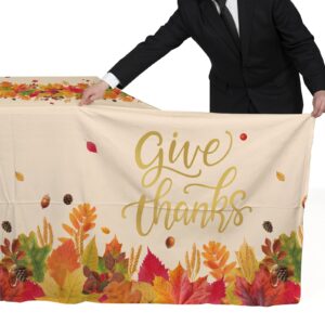 Gatherfun Fall Thanksgiving Party Supplies, Disposable Tablecloth, Plastic Table Cover for Autumn Party Decorations and Thanksgiving Party Decorations, 3 Pack, 54”x108”