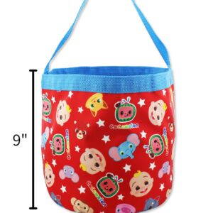 CoComelon Collapsible Nylon Basket Bucket Tote Bag (Red, One Size)