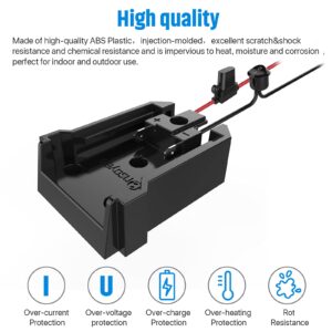 Power Wheel Adapter with Fuse&Switch for Milwaukee 18V Battery, Non-Blown Tight Battery Adapter with 4Pcs 30A Fuse and Wire Terminal, 12 AWG Wire, DIY Use for Truck, Robotics,RC Toys and Work Lights