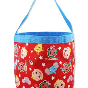 CoComelon Collapsible Nylon Basket Bucket Tote Bag (Red, One Size)