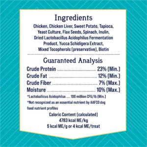 Stewart Freeze Dried Dog Treats, Healthy Gut Chicken & Vegetable, Gut Health Probiotics, Grain Free, 8 Ounce Resealable Pouch, Made in USA