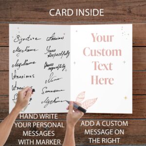 VictoryStore Jumbo 3 Foot Custom Boho Birthday Card, Photo Birthday Card, Custom Inside Text, 2 feet x 3 feet Card