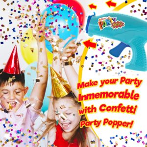 JA-RU Confetti Party Poppers Gun (2 Guns & 56 Shots) Party Supplies Reusable Multicolor Metallic Confetti Poppers Gun Confetti Gun, Party Favors or Kids and Adults Birthday Parties.955-2-956-2s