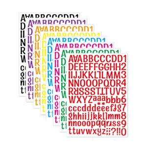 8 sheets letter stickers, 1008 alphabet stickers,1 inch vinyl self-adhesive sticker letters, black alphabets abc stickers, for diy mailbox house numbers, scrapbooking embellishments & decorations