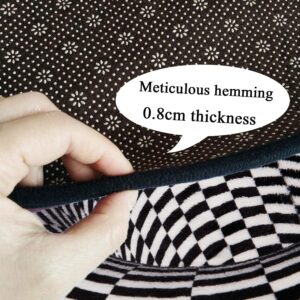 Wemune 3D Carpet Bottomless Hole Optical Illusion Area Rug, Black and White Plaid Rug, Checkered Optical Illusions Rug, for Dining Room Carpet Home Bedroom Floor Mat,2,47 * 47 inch