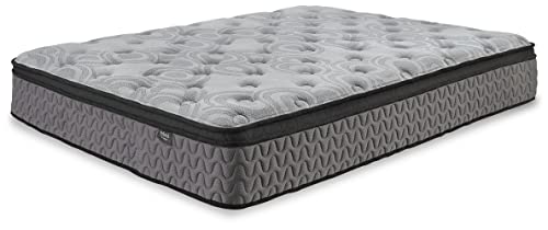 Signature Design by Ashley Twin Size Augusta2 Mattress 12 Inch Euro Pillow Top Hybrid Mattress with Lumbar Support Gel Memory Foam