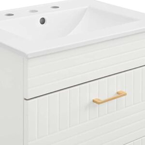 Modway Daybreak Bathroom Vanity, 24" with White Sink