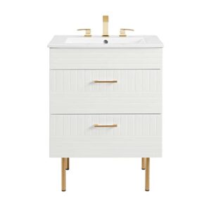 Modway Daybreak Bathroom Vanity, 24" with White Sink