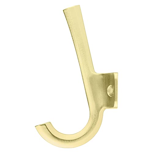 National Hardware N337-914 Powell Angled Hook, 4-15/16", Brushed Gold