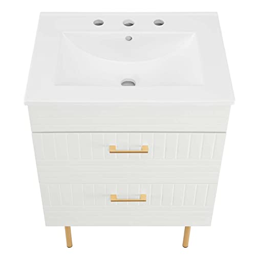 Modway Daybreak Bathroom Vanity, 24" with White Sink