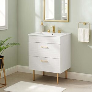 Modway Daybreak Bathroom Vanity, 24" with White Sink