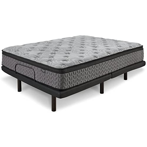 Signature Design by Ashley Twin Size Augusta2 Mattress 12 Inch Euro Pillow Top Hybrid Mattress with Lumbar Support Gel Memory Foam