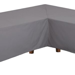 PATIOASIS Sectional Outdoor Furniture Cover Waterproof, Right Facing Patio Deck Lounge Set Sofa Covers Grey L Shaped 106''L x 85''L x 34''D x 31''/26''H