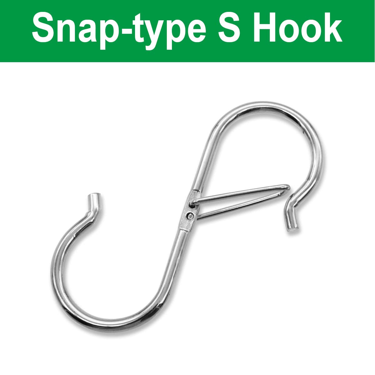 Seamaka 8 pcs 3.5 inch Silver S Hooks,Heavy Duty S Shaped Hooks for Hanging Rust-Proof S Hooks with Safety Buckle Design for Hanging Plants Coffee Cups Pots and Pans Clothes Bags in Kitchen Bathroom