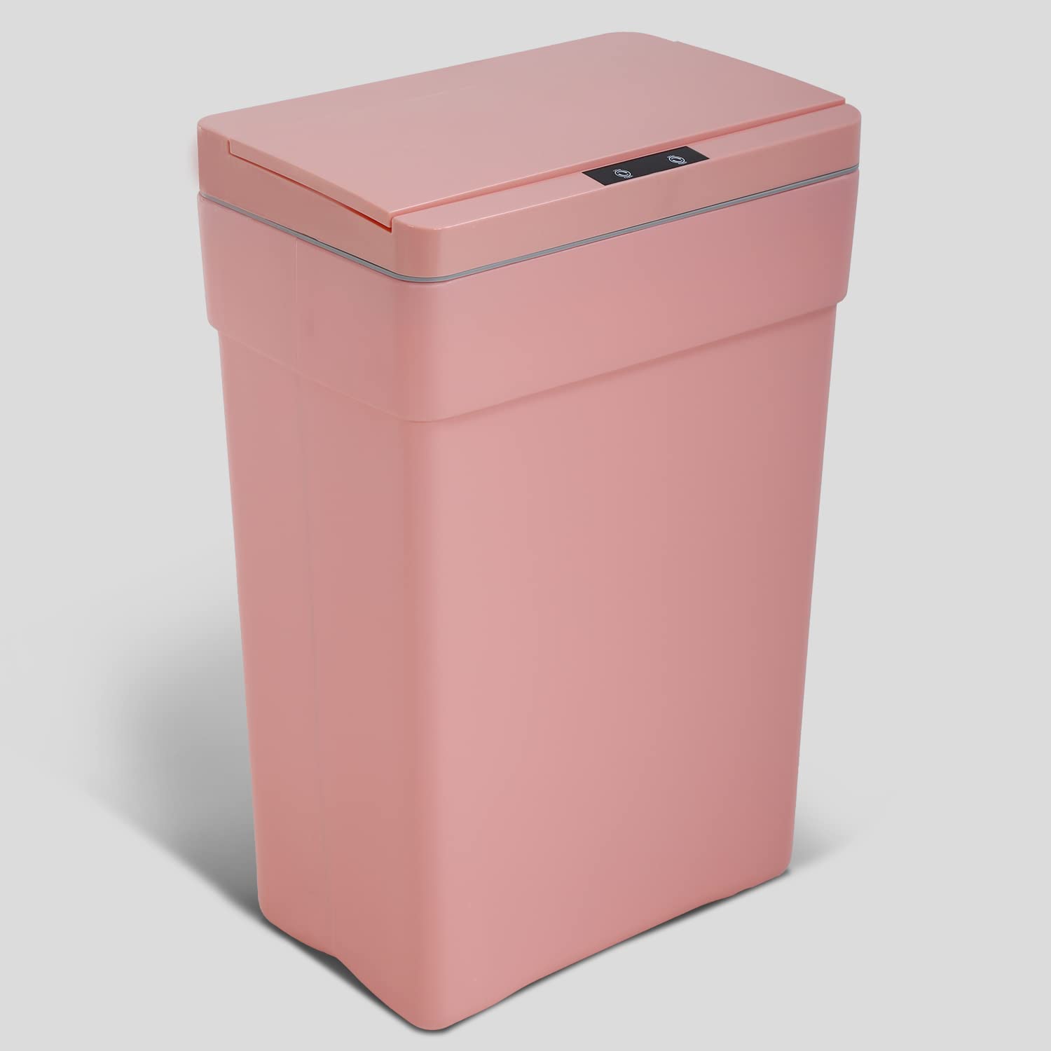 Dkelincs 13 Gallon Trash Can Automatic Motion Sensor Kitchen Trash Can Plastic High-Capacity Touch Free Garbage Can with Lid for Bathroom Bedroom Home Office, 50 Liter, Pink