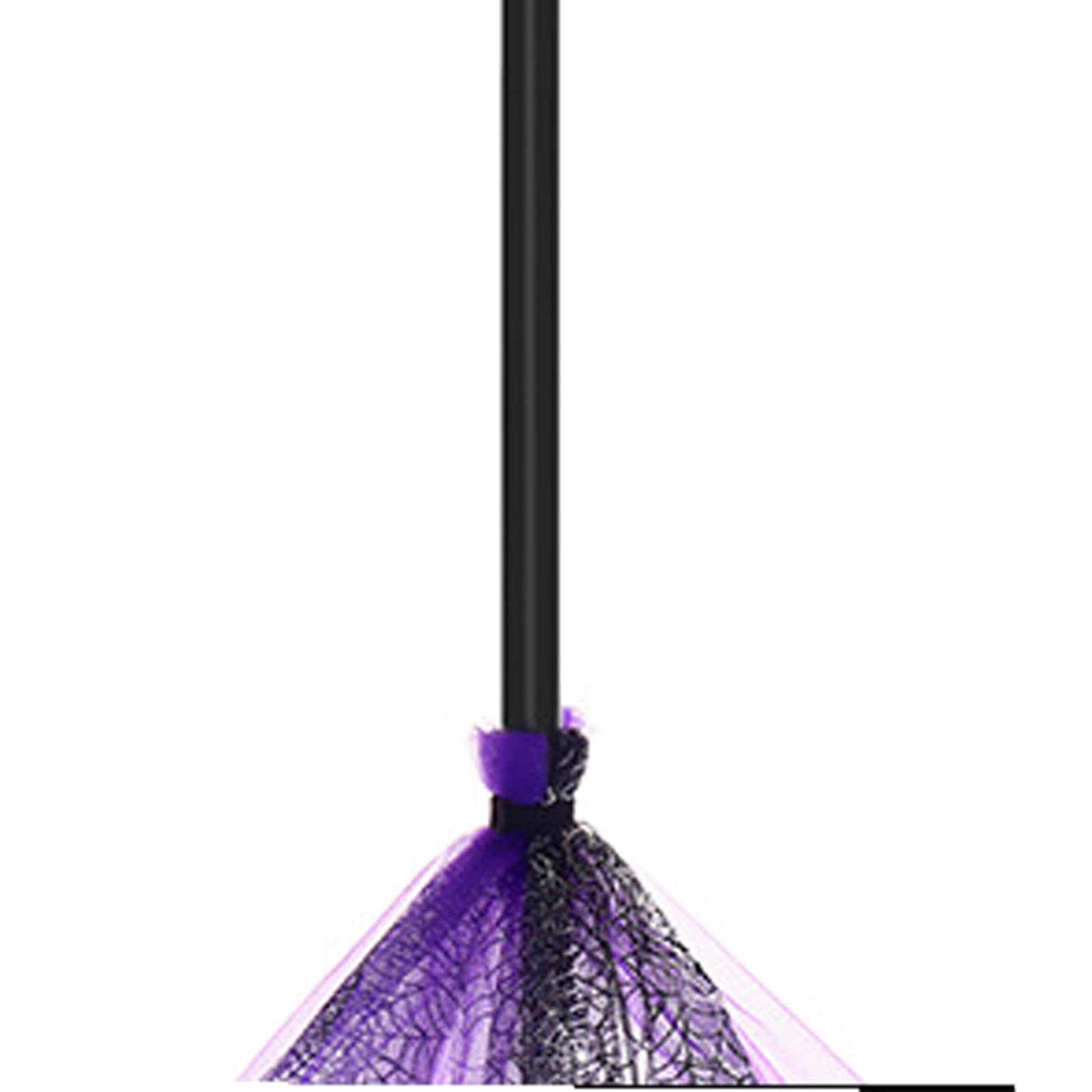 BinaryABC Halloween Witches Broom Plastic Witch Broomstick,Halloween Witch Decoration Props,Witch Costume Accessories,Halloween Supplies(Purple)