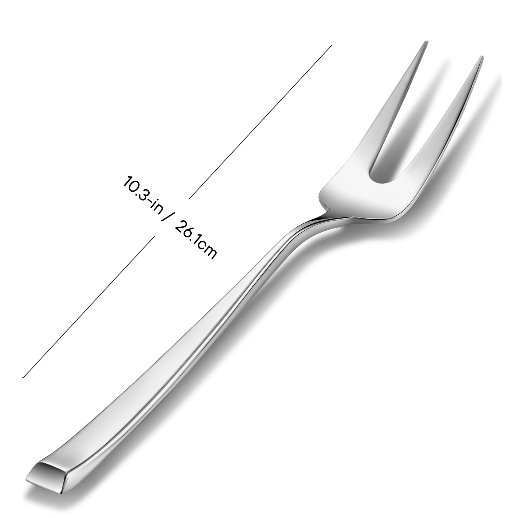 Royalrose Alexander Fine 10.3" Carving Fork, 18/10 Stainless Steel, Well Made, Dishwasher Safe, Heavy Duty Cooking Meat Fork