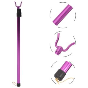 LIFKOME Long Reach Pole Hook Telescopic High Reach Garment Pole Hook Extendable Closet Rod Reaching Stick Laundry Hanging Tools