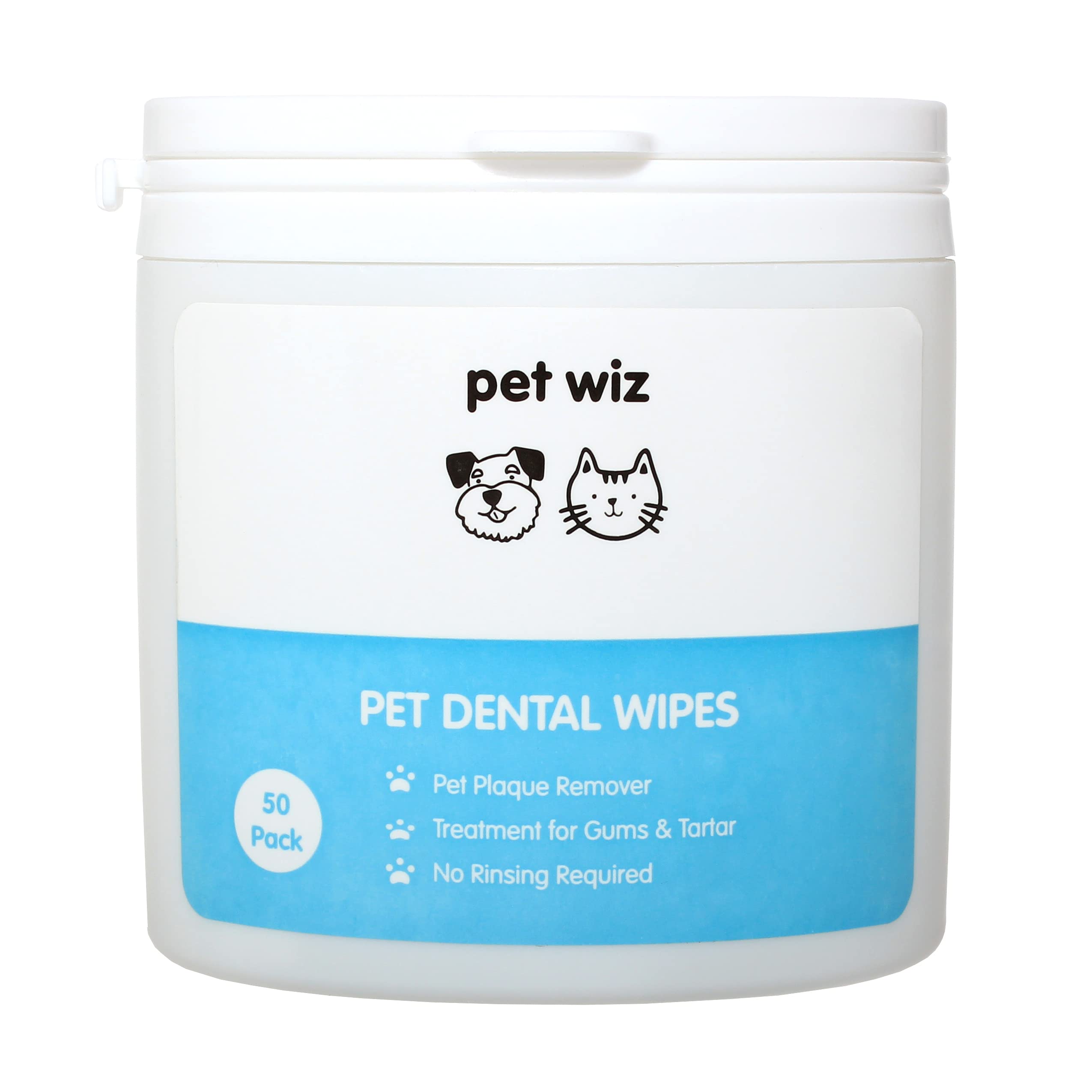 Dental Finger Wipes with Spearmint Oil for Dogs & Cats. Removes Plaque & Tartar, Care for Gums & No Rinsing Required.