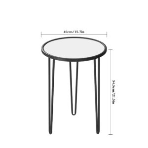 Palama Small Side Table for Living Room, Modern Home Décor Black and Gold Side Table, Easy Assembly Small Gold Table, Gold Accent Table