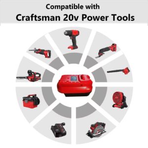 TPDL Adapter for Craftsman V20 Cordless Tools, for DeWalt 20V for Milwaukee M18 Lithium Battery Convert to for Craftsman New 20V Power Tool (Adapter Only)