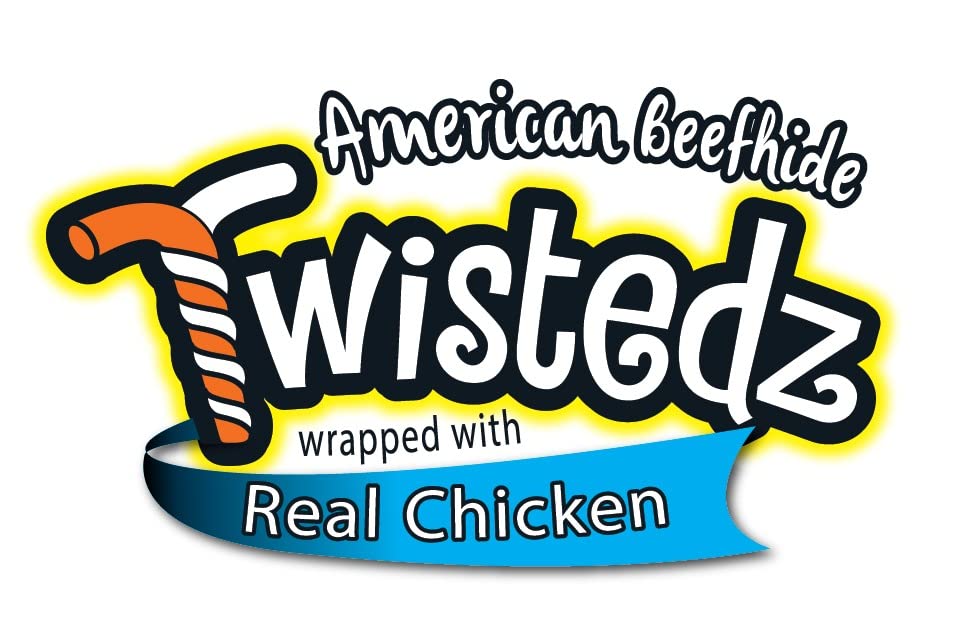 Pet Factory Twistedz American Beefhide 5" Chip Rolls Dog Chew Treats w/ Real Chicken Meat Wrap - 8 Count/1 Pack