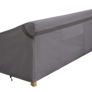 PATIOASIS Outdoor Lounge Loveseat Couch Cover 38'' Deep Waterproof 62inches Long Patio Loveseat Covers Gray for Outdoor Furniture Rainproof Snowproof UV-Resistant