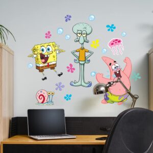 Spongebob Squarepants Characters Wall Sticker Movable Vinyl DIY Wall Art Stickers Set - Walls, Windows, Doors