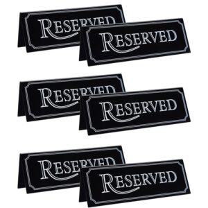 elitez reserved table signs, 6pcs acrylic reserved signs for wedding, hotel restaurant reserved table signs reminder sign for wedding birthday party