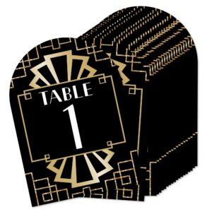 big dot of happiness roaring 20’s - 1920s art deco jazz party double-sided 5 x 7 inches cards - table numbers - 1-20