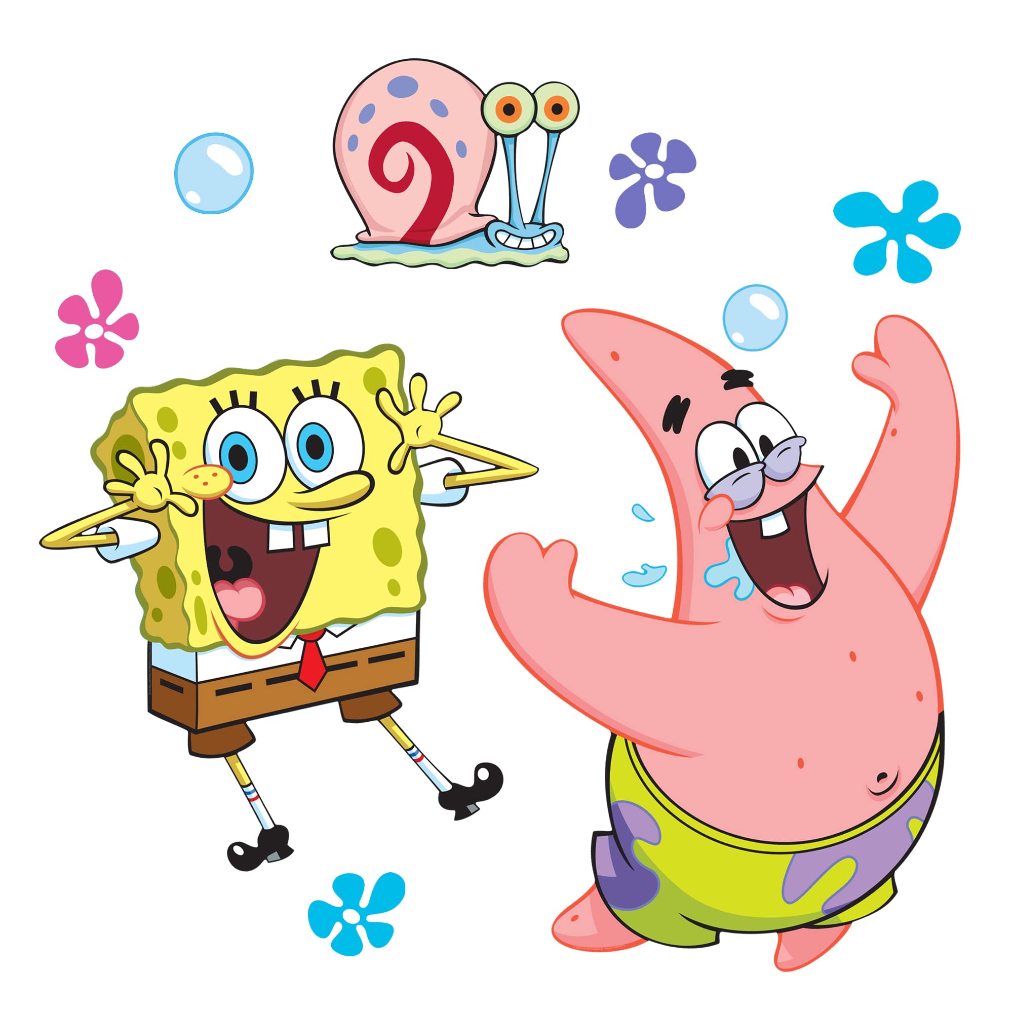 Spongebob Squarepants Characters Wall Sticker Movable Vinyl DIY Wall Art Stickers Set - Walls, Windows, Doors