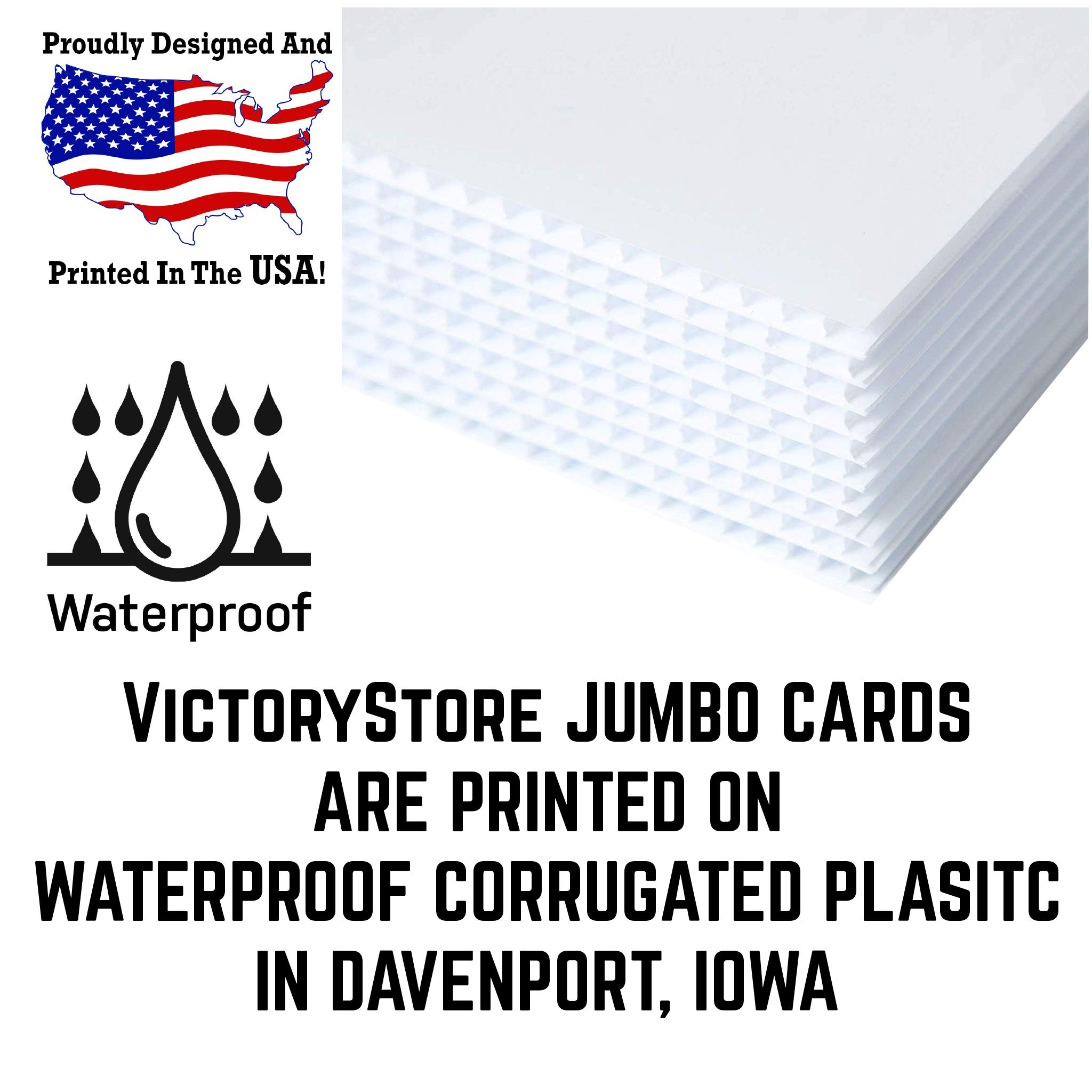 VictoryStore Jumbo 3 Foot Custom Happy 100th Birthday Card, Photo Birthday Card, Custom Inside Text 2 feet x 3 feet Card