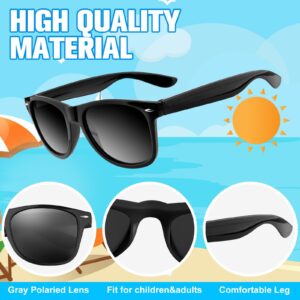 ASTARON 12 Pack Party Sunglasses Bulk Neon Party Favors for Beach Wedding Party Pool Party Supplies, Black