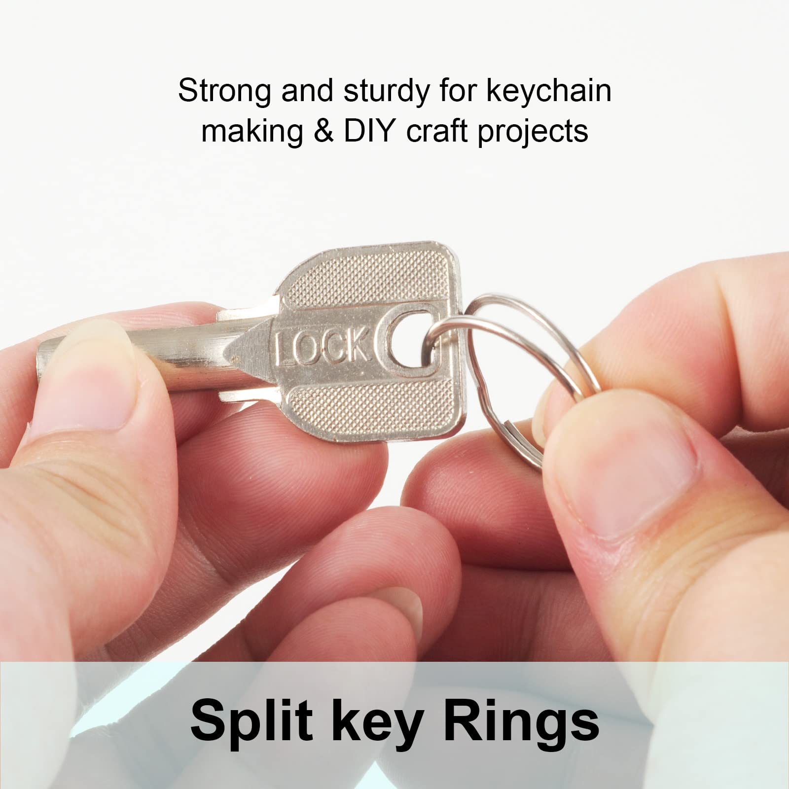 100PCS Split Key Rings Bulk for Keychain and Crafts Keychain Rings (Silver 25mm)