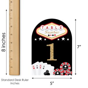 Big Dot of Happiness Las Vegas - Casino Party Double-Sided 5 x 7 inches Cards - Table Numbers - 1-20