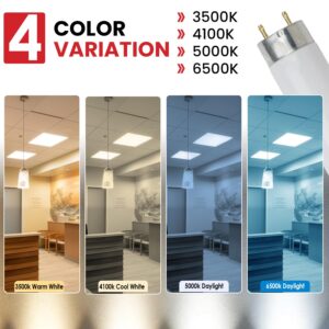 BULBMASTER F32T8/41K Fluorescent Light Bulbs 32W 48 Inch T8 F32T8 Fluorescent Tube, F32T8 841 Flourescent Bulbs, 4100K Cool White, 2800 Lumens, G13 Medium Bi-Pin Base, 4-Pack