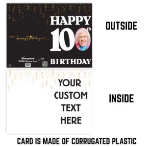 VictoryStore Jumbo 3 Foot Custom Happy 100th Birthday Card, Photo Birthday Card, Custom Inside Text 2 feet x 3 feet Card