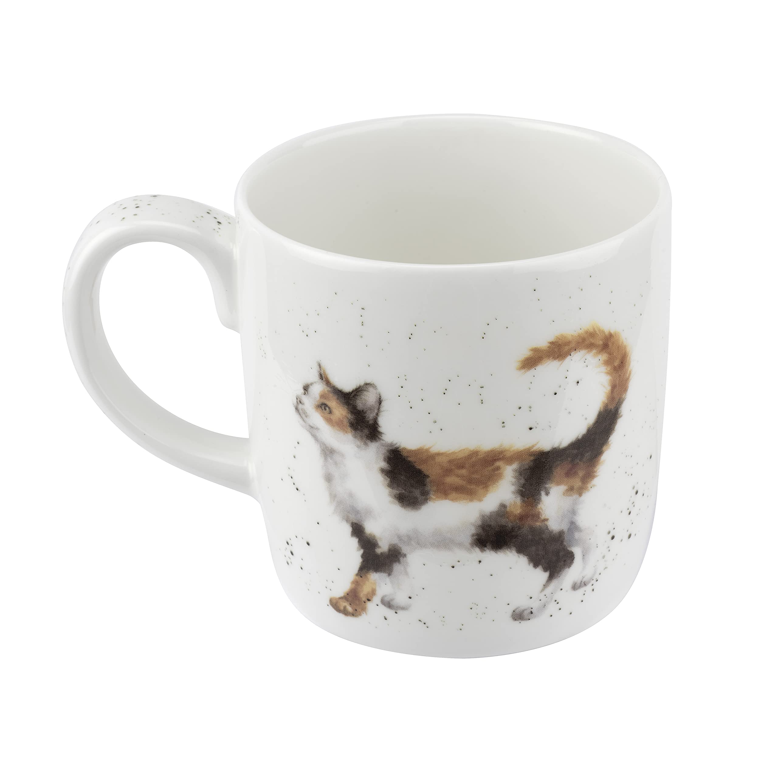 Royal Worcester Wrendale Designs Feline Fine Mug | 14 Ounce Large Coffee Mug with Cat Design | Made from Fine Bone China | Microwave and Dishwasher Safe