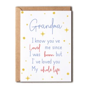 eruditegifts grandma i know you've loved me since - birthday card for grandma - grandma's day card - cute birthday card for grandma from kids - new grandma birthday cards 5 x 7 inches