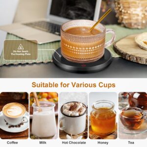 Mug Warmer for Desk,Coffee Warmer for Auto Shut Off & Smart Temperature Settings,Mug Warmer for Office Desk Use,Candle Wax Heating Plate,Cup Warmer for Tea Milk（No Cup）