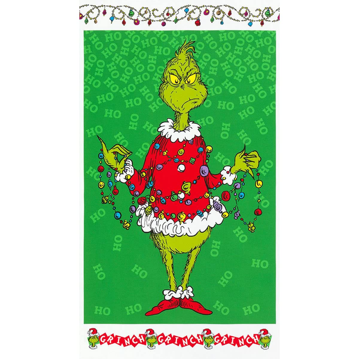 Robert Kaufman Fabrics How The Grinch Stole Christmas Panel Holiday