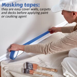 Fainne Painters Tape Masking Tape Bulk Multi Pack Safe Paint Paper Tape Painters Tape for Wall Painting Decoration Supplies(Blue, 1 Inch x 55 Yards, 20 Rolls)